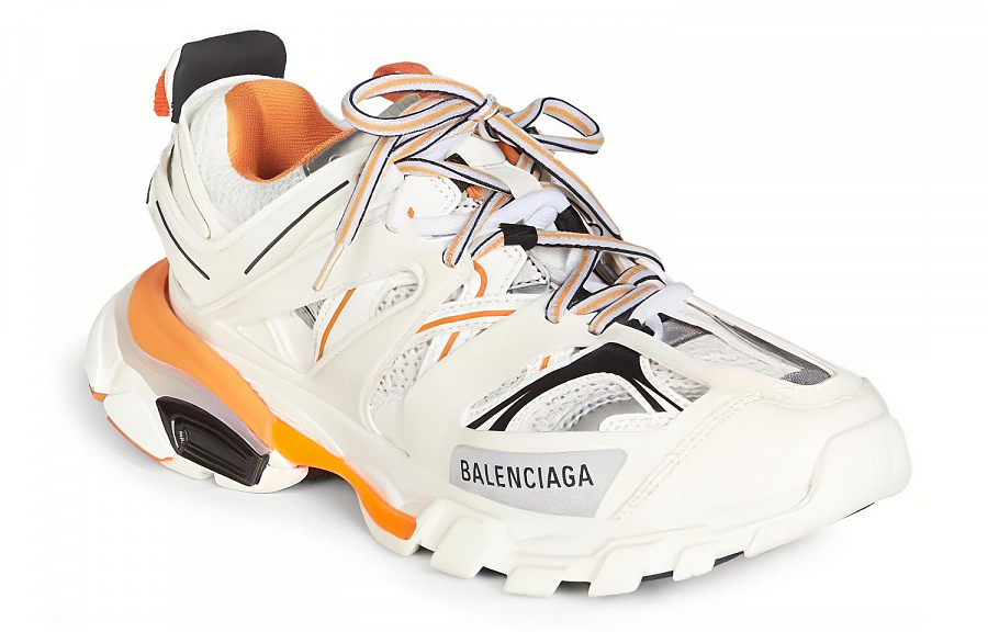Balenciaga Track Led Low Top Athletic Shoes Men's White Orange купить в интернет-магазине Yoocart с быстрой доставкой по России.