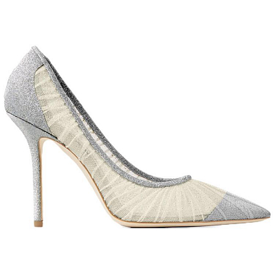 Jimmy Choo LOVE High Heels 10cm Women's Silver