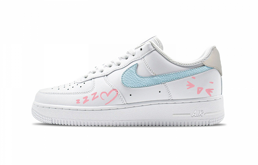 Nike Air Force 1 Sea Salt Blue Abrasion Resistant Low top Skateboard Shoes Unisex White Blue купить в интернет-магазине Yoocart с быстрой доставкой по России.