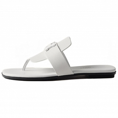 HERMES Galerie Flip Flops Women's White