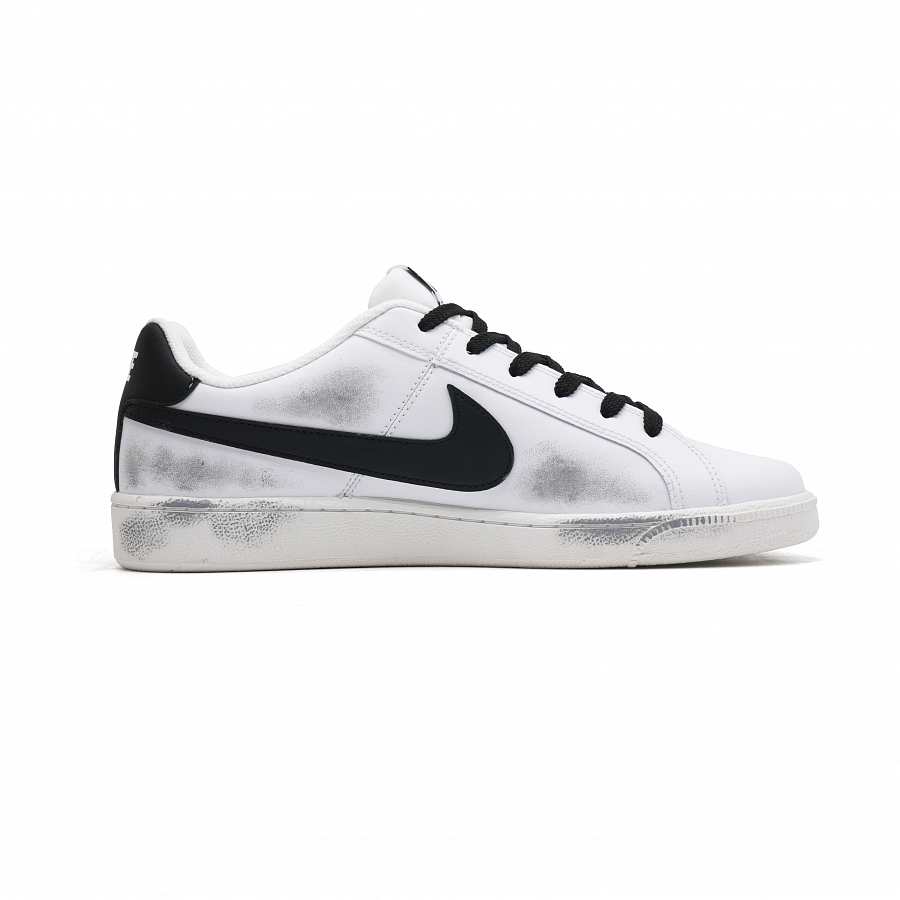 Nike Court Royale Ink Plum Blossom Abrasion Resistant Low top Skateboard Shoes Unisex Black White купить в интернет-магазине Yoocart с быстрой доставкой по России.