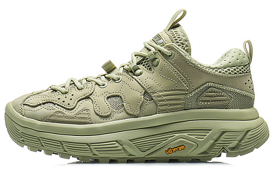 LiNing Vintage Basketball Shoes Women's Low top Earth Gray Green