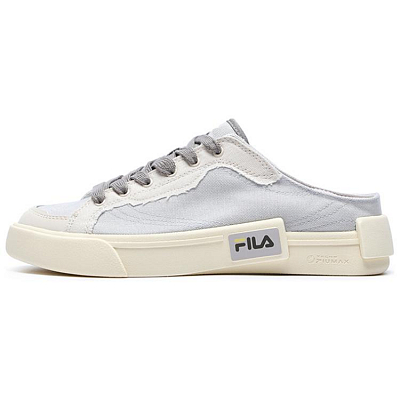 FILA FUSION POP Mule Low top Canvas Shoes Women's Gray White