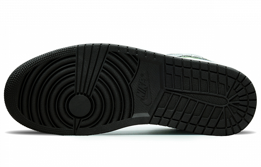 Jordan Air Jordan 1 Slip Resistant High top Vintage Basketball Shoes Men's Blue Green купить в интернет-магазине Yoocart с быстрой доставкой по России.