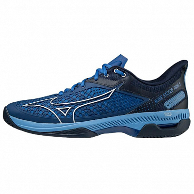 Mizuno Wave Exceed Tour 5 Slip Resistant Abrasion Resistant Low top Tennis Shoes Unisex Blue White