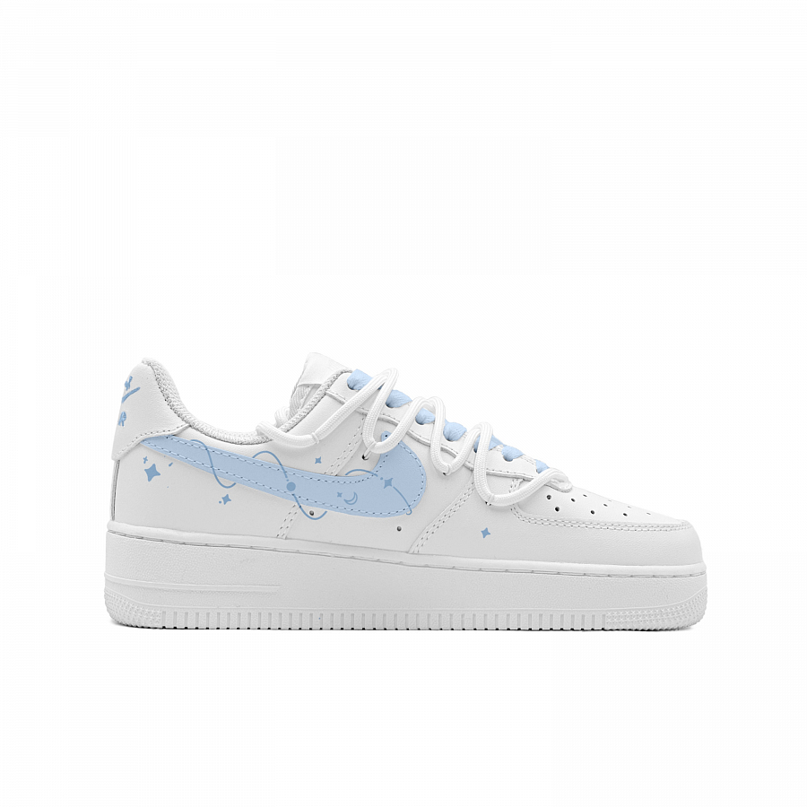 Nike Air Force 1 Anti Slip Wear Resistant Low Top Skateboard Shoes Unisex Blue White купить в интернет-магазине Yoocart с быстрой доставкой по России.