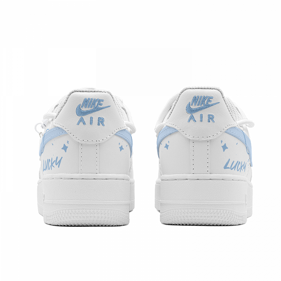 Nike Air Force 1 Anti Slip Wear Resistant Low Top Skateboard Shoes Unisex Blue White купить в интернет-магазине Yoocart с быстрой доставкой по России.