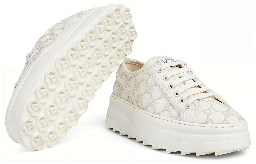 GUCCI Women's Tennis 1977 Low 'Off White Gg Embroideries' Women's купить в интернет-магазине Yoocart с быстрой доставкой по России.
