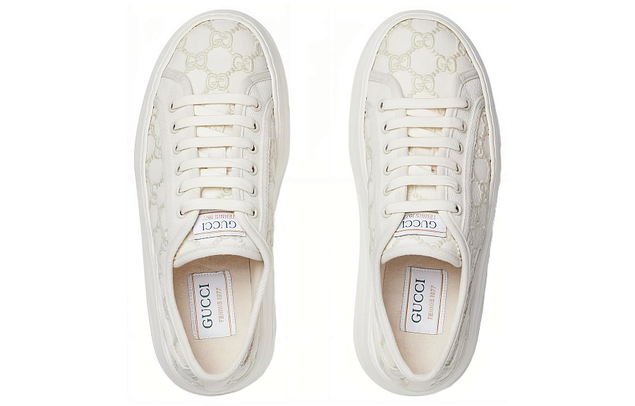 GUCCI Women's Tennis 1977 Low 'Off White Gg Embroideries' Women's купить в интернет-магазине Yoocart с быстрой доставкой по России.