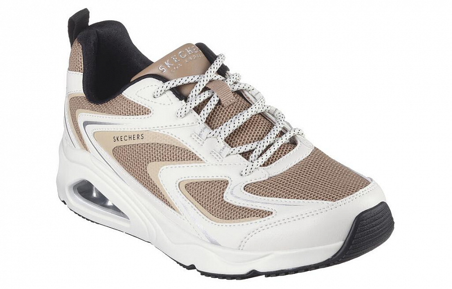 Skechers Tres Air Uno Breathable Low top Casual Shoes Women's White Tan купить в интернет-магазине Yoocart с быстрой доставкой по России.