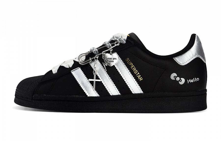 Adidas Originals SUPERSTAR Anti-Slip And Wear-Resistant Lightweight Low-Top Skateboard Shoes Unisex Black Silver купить в интернет-магазине Yoocart с быстрой доставкой по России.
