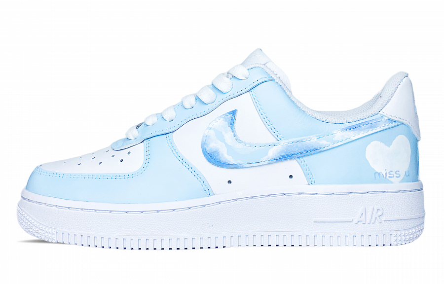 Nike Air Force 1 Low-Top Skateboard Shoes Men's Blue White купить в интернет-магазине Yoocart с быстрой доставкой по России.