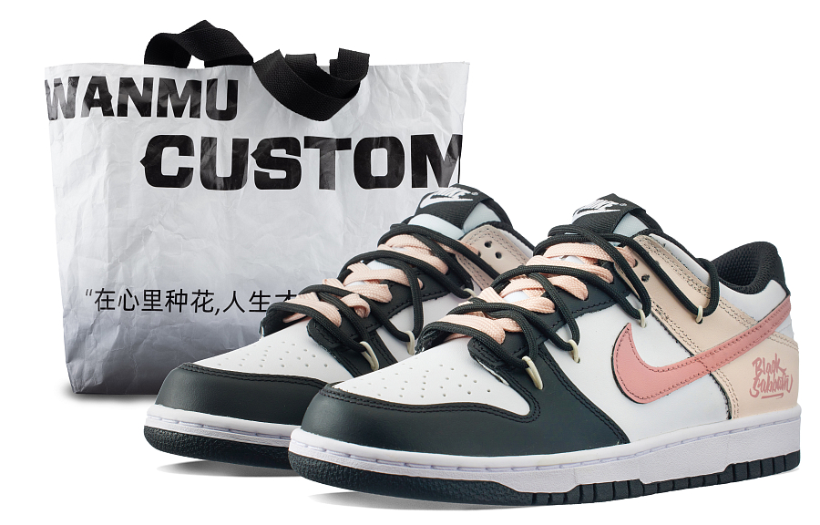 Nike Dunk White Peach Summer Low-Top Skateboard Shoes Women's Black Pink купить в интернет-магазине Yoocart с быстрой доставкой по России.