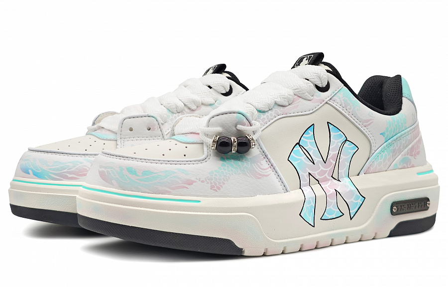 MLB Chunky Liner Low-Top Skateboard Shoes Unisex White Cyan купить в интернет-магазине Yoocart с быстрой доставкой по России.