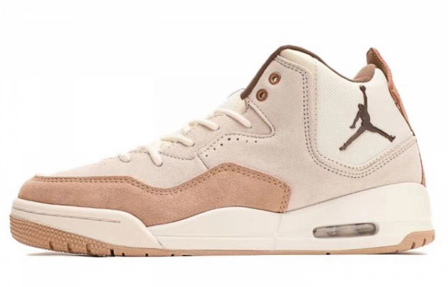 Jordan Courtside 23 Slip Resistant Mid Top Vintage Basketball Shoes Men's Beige Brown купить в интернет-магазине Yoocart с быстрой доставкой по России.