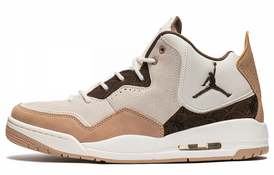 Jordan Courtside 23 Slip Resistant Mid Top Vintage Basketball Shoes Men's Beige Brown купить в интернет-магазине Yoocart с быстрой доставкой по России.