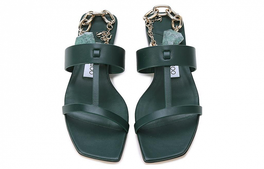 Jimmy Choo One Strap Sandals Women's Dark Green купить в интернет-магазине Yoocart с быстрой доставкой по России.