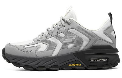 Skechers Max Protect Low Top Casual Shoes Men's White Gray