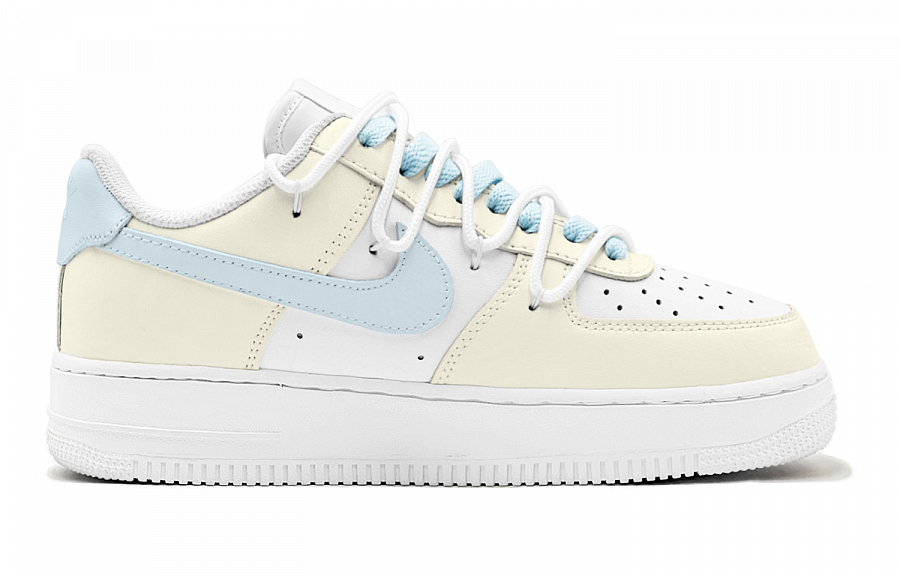 Nike Air Force 1 Honey Bear, Adorable And Youthful Slip Resistant Low top Casual Skateboard Shoes GS Blue Yellow купить в интернет-магазине Yoocart с быстрой доставкой по России.