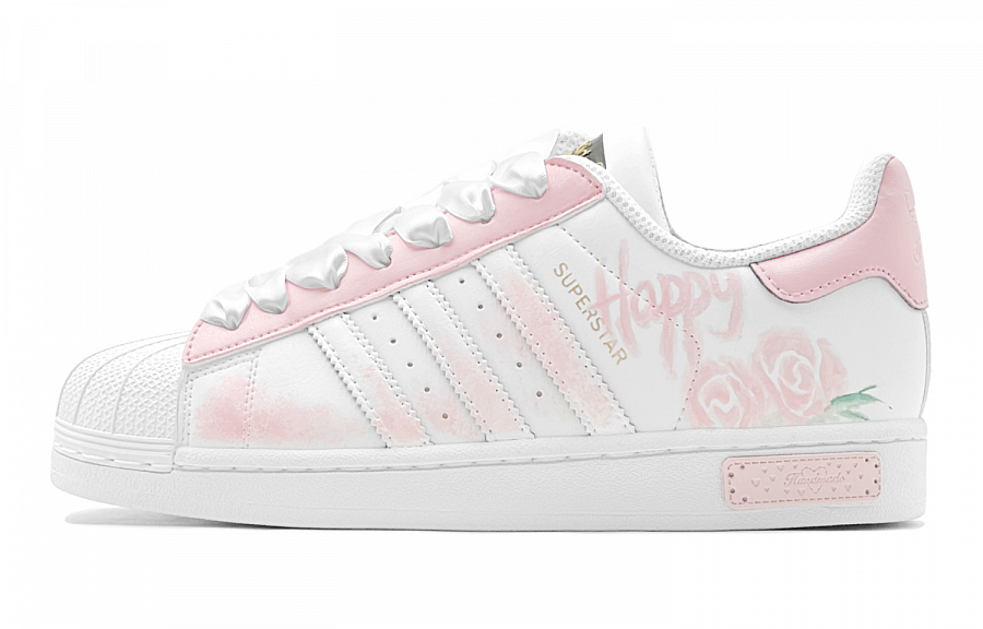 Adidas Originals SUPERSTAR Anti-Slip Wear-Resistant Low-Top Skateboard Shoes Unisex Pink White купить в интернет-магазине Yoocart с быстрой доставкой по России.