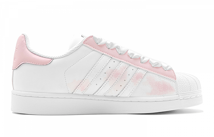 Adidas Originals SUPERSTAR Anti-Slip Wear-Resistant Low-Top Skateboard Shoes Unisex Pink White купить в интернет-магазине Yoocart с быстрой доставкой по России.