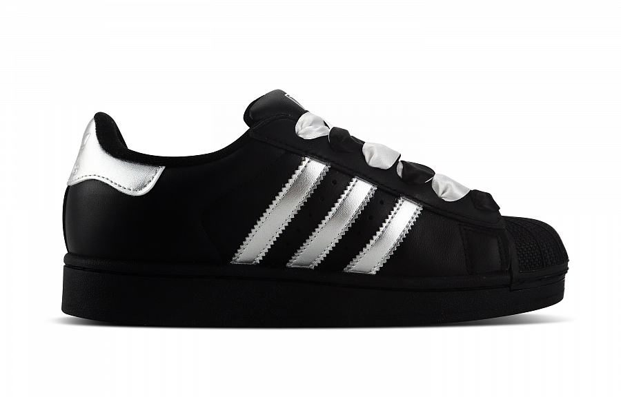 Adidas Originals Superstar 2 Abrasion Resistant Low Top Skateboard Shoes Unisex Black Silver купить в интернет-магазине Yoocart с быстрой доставкой по России.