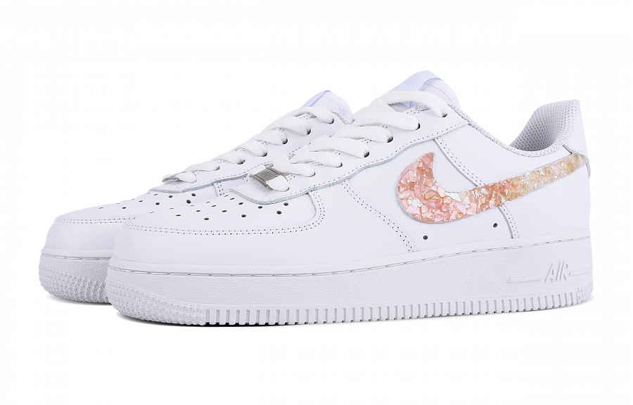 Nike Air Force 1 Abrasion Resistant Low top Skateboard Shoes Women's White Pink купить в интернет-магазине Yoocart с быстрой доставкой по России.