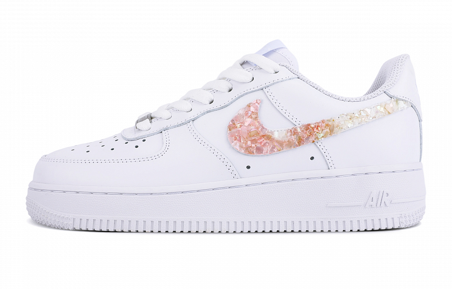 Nike Air Force 1 Abrasion Resistant Low top Skateboard Shoes Women's White Pink купить в интернет-магазине Yoocart с быстрой доставкой по России.