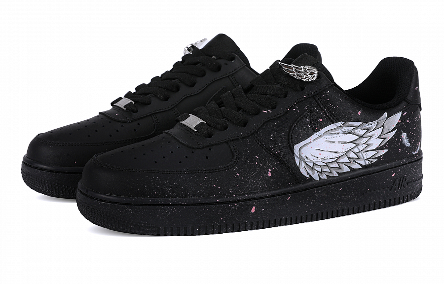 Nike Air Force 1 Wear resistant And Lightweight Low top Skateboard Shoes Unisex Black купить в интернет-магазине Yoocart с быстрой доставкой по России.