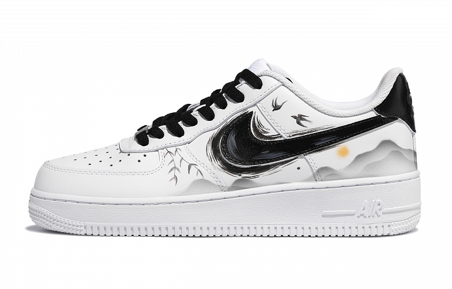 Nike Air Force 1 Low top Skateboard Shoes Unisex Black White купить в интернет-магазине Yoocart с быстрой доставкой по России.