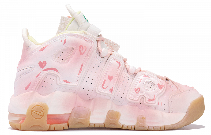 Nike Air More Uptempo Mid Top Vintage Basketball Shoes Women's White Yellow Pink купить в интернет-магазине Yoocart с быстрой доставкой по России.