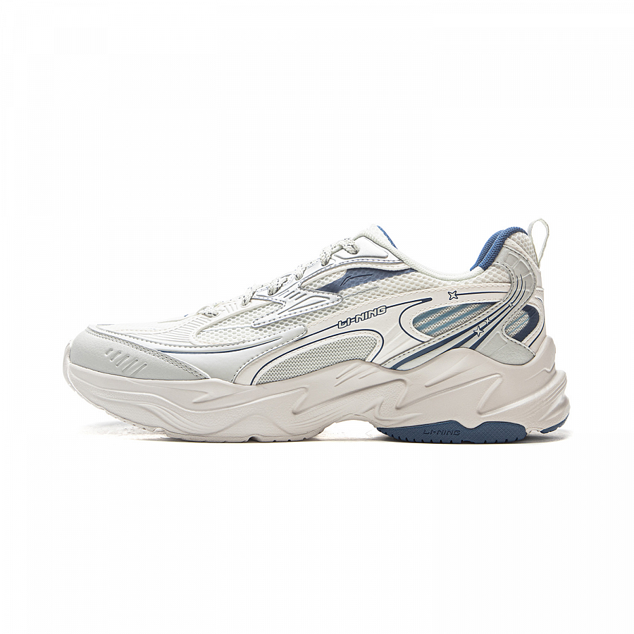 LiNing Meteor Cushioning, Slip Resistant, Abrasion Resistant Support Low Top Casual Shoes Men's White Gray Silver купить в интернет-магазине Yoocart с быстрой доставкой по России.