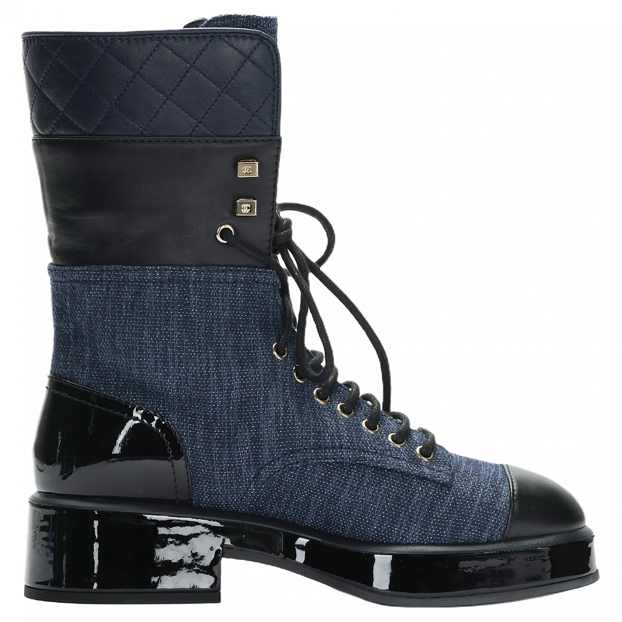 CHANEL Ankle Boots Women's Blue Black купить в интернет-магазине Yoocart с быстрой доставкой по России.