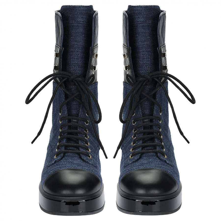 CHANEL Ankle Boots Women's Blue Black купить в интернет-магазине Yoocart с быстрой доставкой по России.