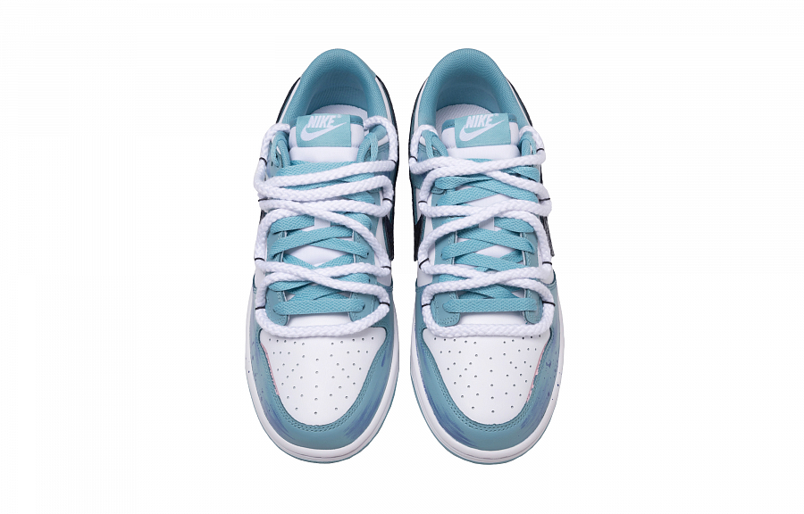 Nike Dunk Azure Blue Abrasion Resistant Low top Skateboard Shoes Unisex Green White купить в интернет-магазине Yoocart с быстрой доставкой по России.