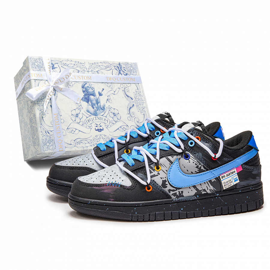 Nike Dunk Box, Cerulean Academy Cushioning Quick Dry Abrasion Resistant Balance Low top Skateboard Shoes Unisex купить в интернет-магазине Yoocart с быстрой доставкой по России.