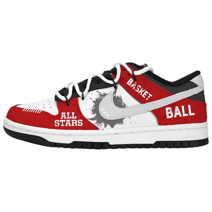 Nike Dunk All Star Roster Abrasion Resistant Low top Skateboard Shoes Unisex Red White Gray купить в интернет-магазине Yoocart с быстрой доставкой по России.