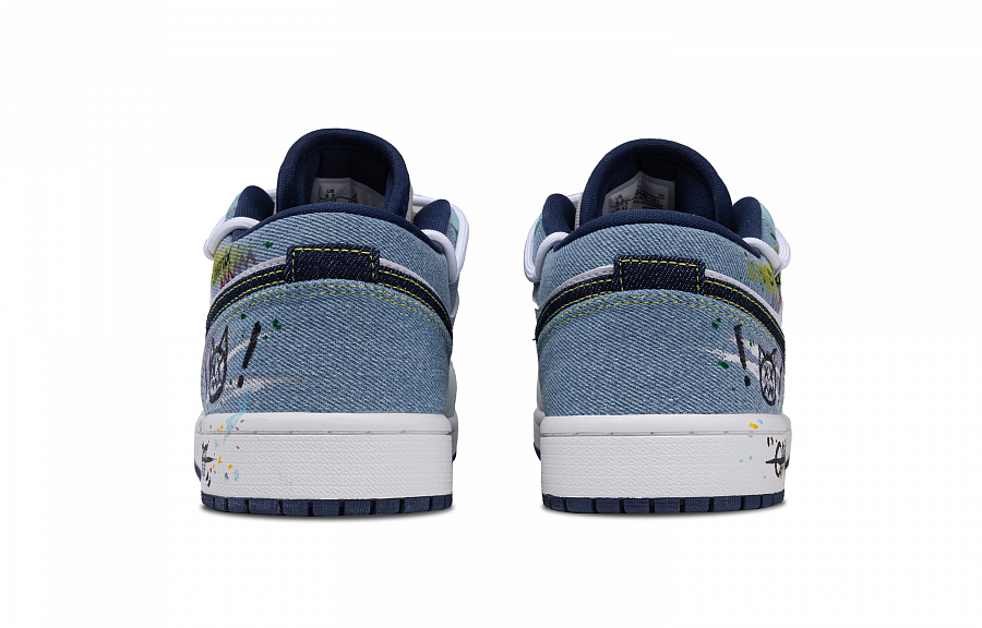 Jordan Air Jordan 1 Graffiti Style Abrasion Resistant Low top Vintage Basketball Shoes Men's купить в интернет-магазине Yoocart с быстрой доставкой по России.