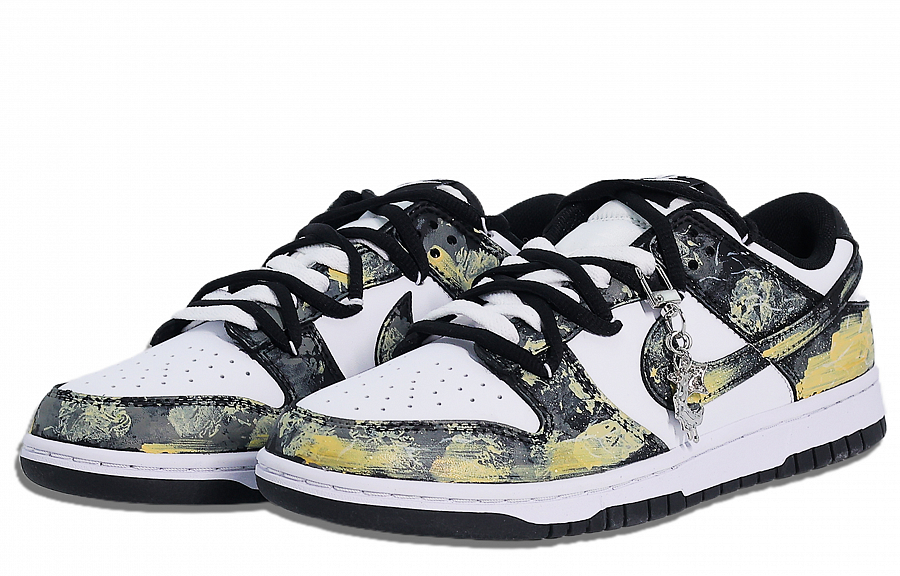 Nike Dunk Abrasion Resistant Low top Skateboard Shoes Unisex Black Gold купить в интернет-магазине Yoocart с быстрой доставкой по России.