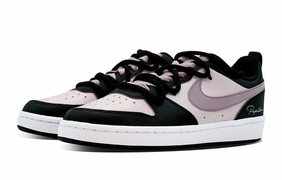 Nike Court Borough DEER Black Rose Raspberry Slip Resistant Abrasion Resistant Low top Skateboard Shoes GS Black Pink купить в интернет-магазине Yoocart с быстрой доставкой по России.