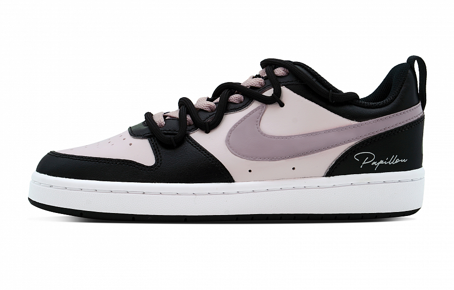 Nike Court Borough DEER Black Rose Raspberry Slip Resistant Abrasion Resistant Low top Skateboard Shoes GS Black Pink купить в интернет-магазине Yoocart с быстрой доставкой по России.