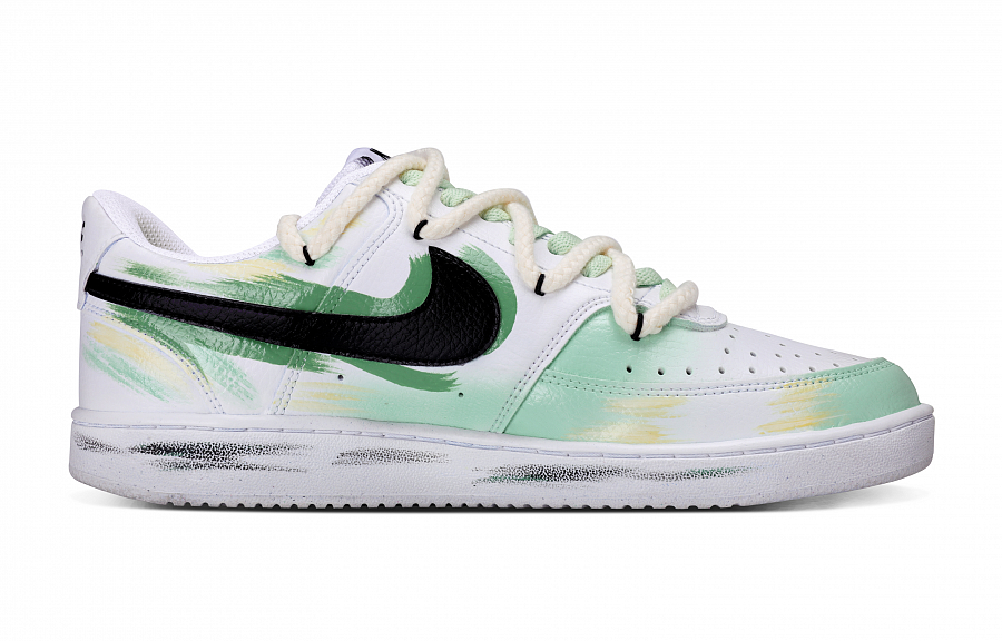 Nike Court Vision 1 Slip Resistant Abrasion Resistant Low top Skateboard Shoes Unisex White Green купить в интернет-магазине Yoocart с быстрой доставкой по России.