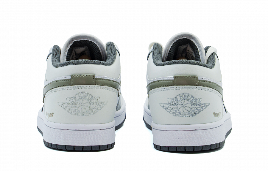 Jordan Air Jordan 1 Cushioning, Wear Resistant Low top Vintage Basketball Shoes Unisex Light Gray купить в интернет-магазине Yoocart с быстрой доставкой по России.