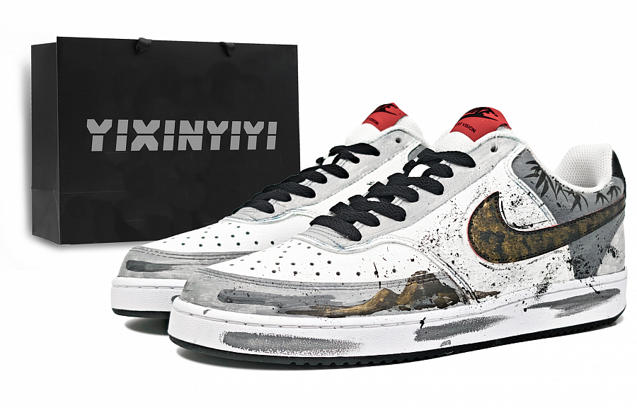 Nike Court Vision 1 Wear resistant And Lightweight Low top Skateboard Shoes Men's Black Gold купить в интернет-магазине Yoocart с быстрой доставкой по России.