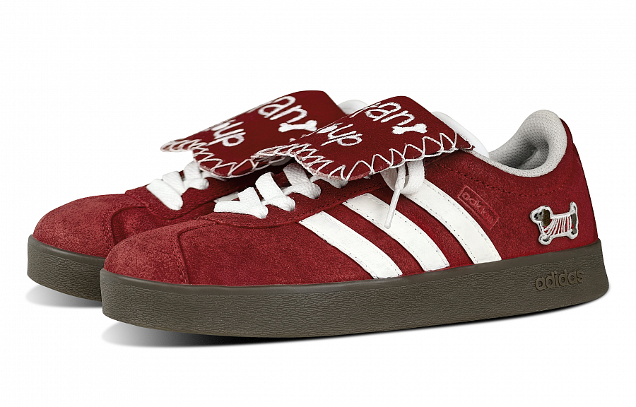 Adidas VL COURT 2.0 Dachshund Special Box Cushioning, Wear Resistant Low Top Skateboard Shoes Women's Red купить в интернет-магазине Yoocart с быстрой доставкой по России.