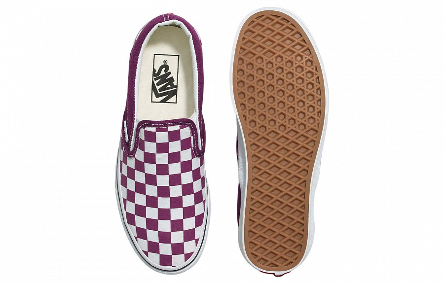 Vans Classic Slip On Checkerboard 'Purple' Women's купить в интернет-магазине Yoocart с быстрой доставкой по России.
