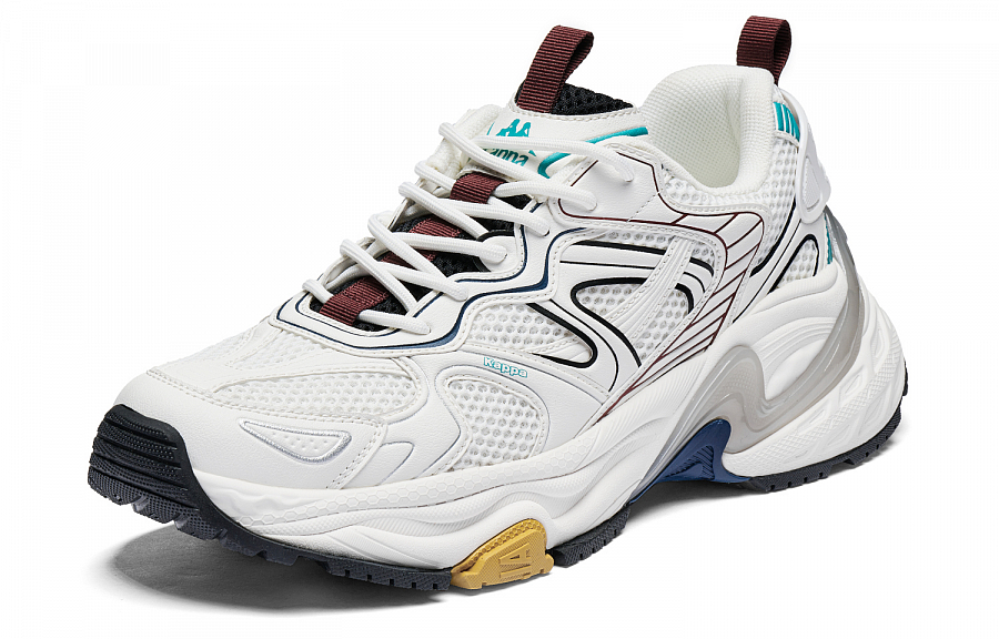 Kappa Wind Chaser 2 Back to Back Anti Slip Wear Resistant Low Top Chunky Sneakers Unisex Classic White купить в интернет-магазине Yoocart с быстрой доставкой по России.