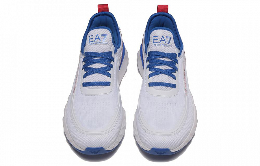EMPORIO ARMANI EA7 Casual Shoes Unisex Low top White/Blue купить в интернет-магазине Yoocart с быстрой доставкой по России.