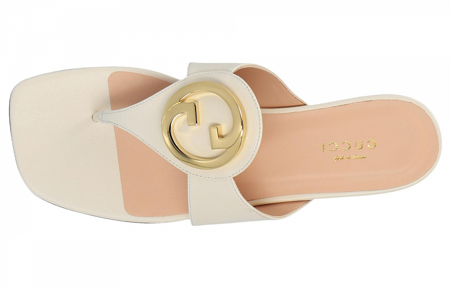 GUCCI Blondie Thong Leather Sandals White Women's купить в интернет-магазине Yoocart с быстрой доставкой по России.
