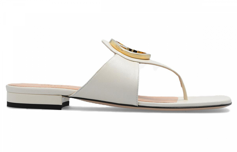 GUCCI Blondie Thong Leather Sandals White Women's купить в интернет-магазине Yoocart с быстрой доставкой по России.